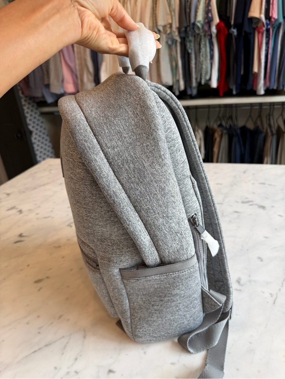 NEW Dagne Dover Dakota Medium Neoprene Backpack Medium Heather Gray - Picture 5 of 11